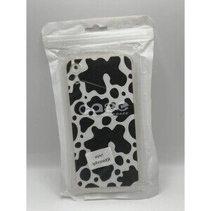 Cow Print Case for iPhone XR Black White Aesthetic Slim TPU Protective Cover